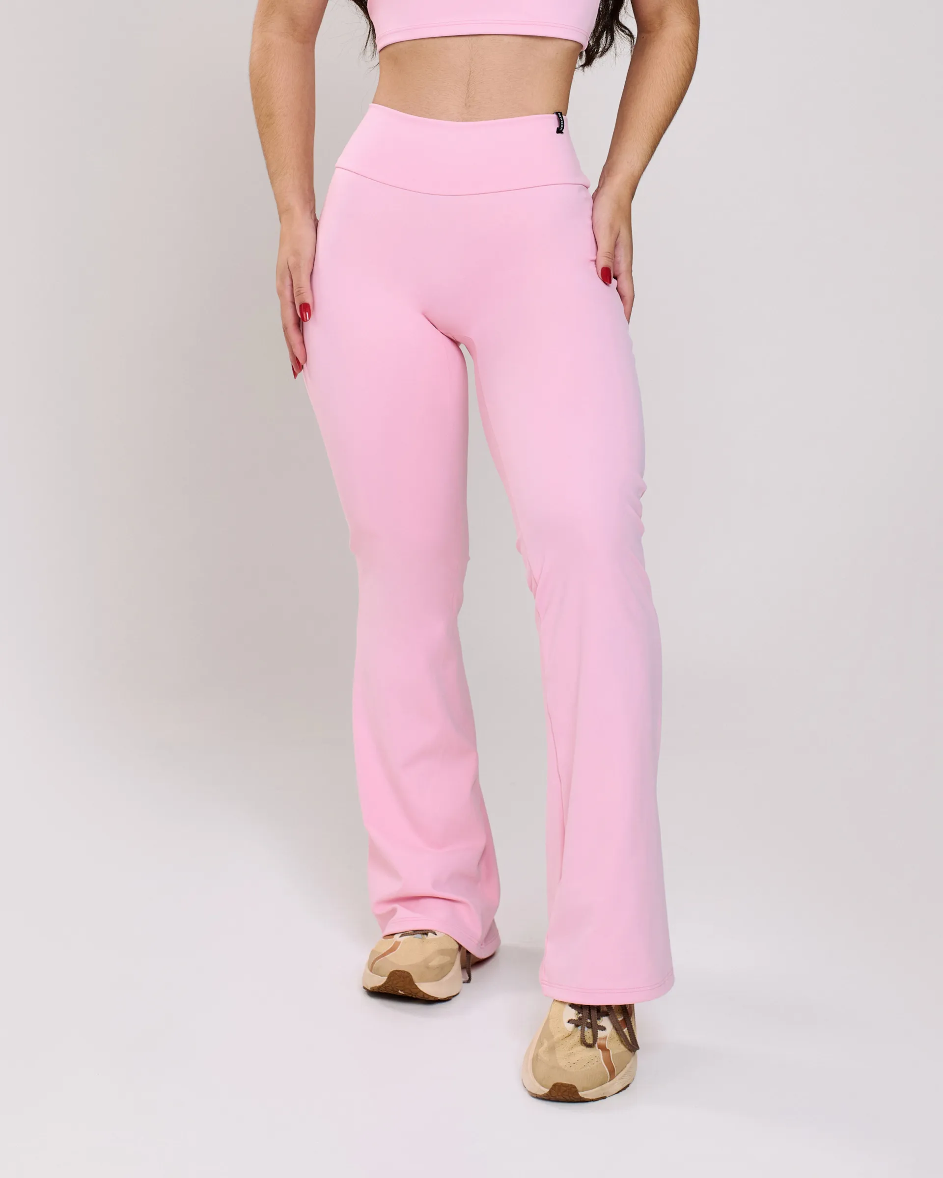Calça Flare Gab Rosa Ballet