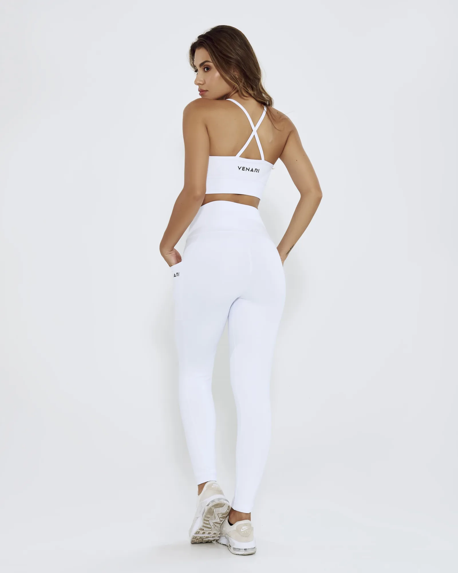Calça Legging Básica Com Bolso Branca