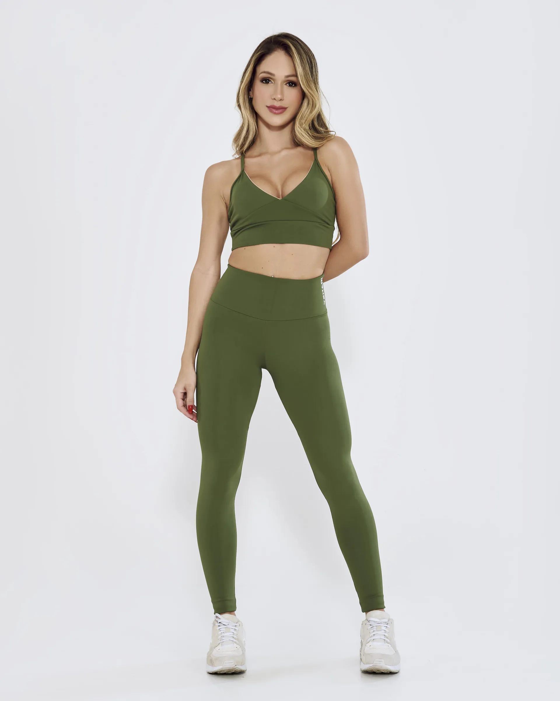 Calça Legging Básica Verde Militar