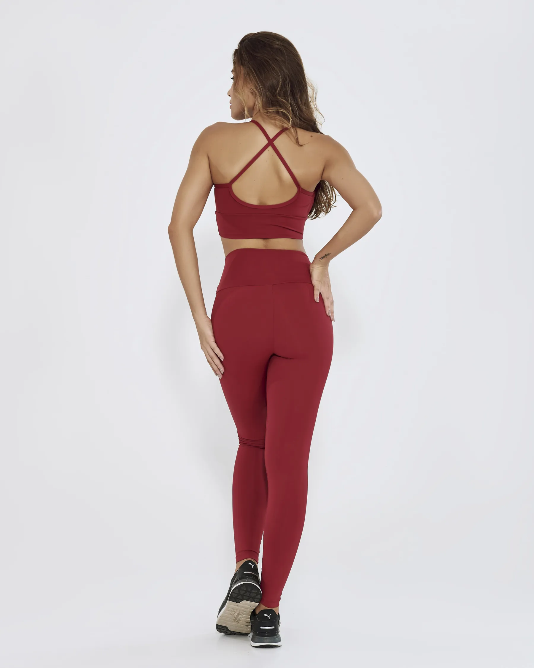 Calça Legging Básica Vinho