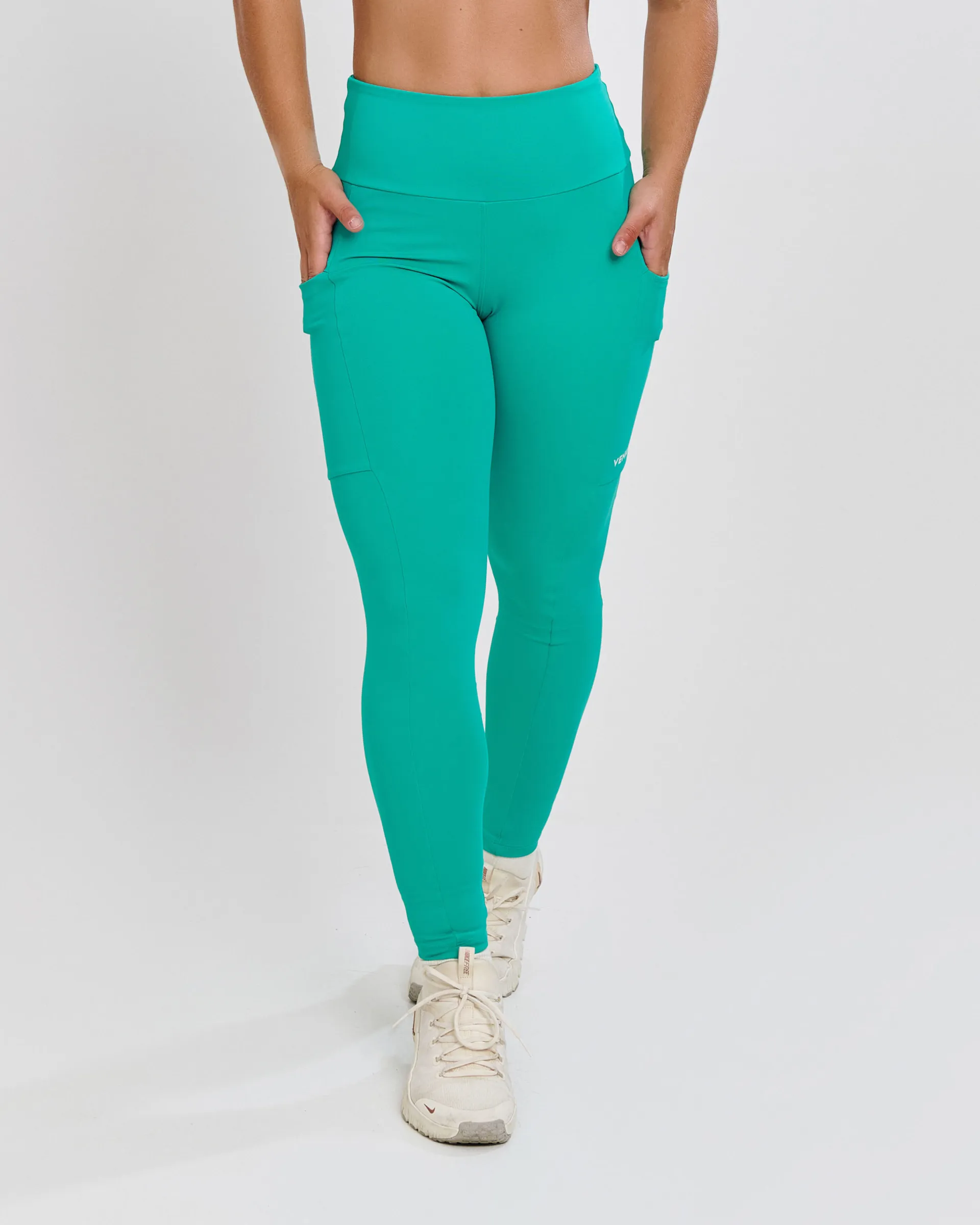 Calça Legging Bolso Ju Mamute Verde Aqua
