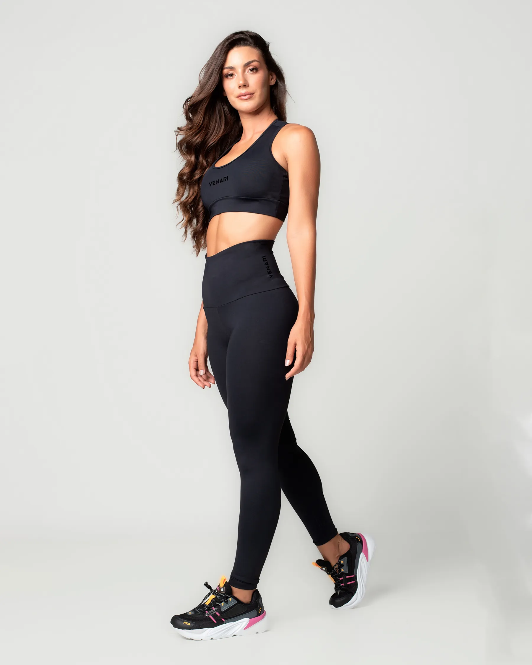 Calça Legging Cós Alto Preta