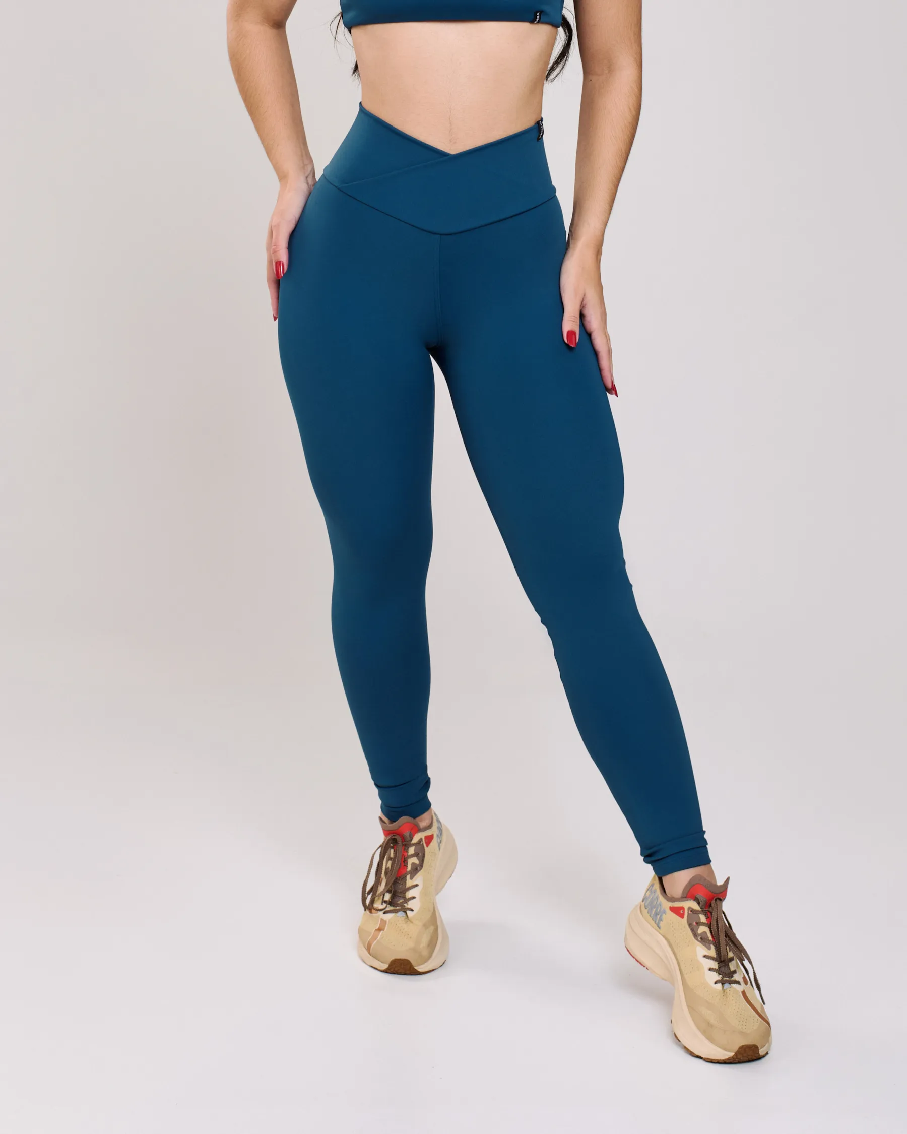 Calça Legging Cós Cruzado Gab Azul Profundo