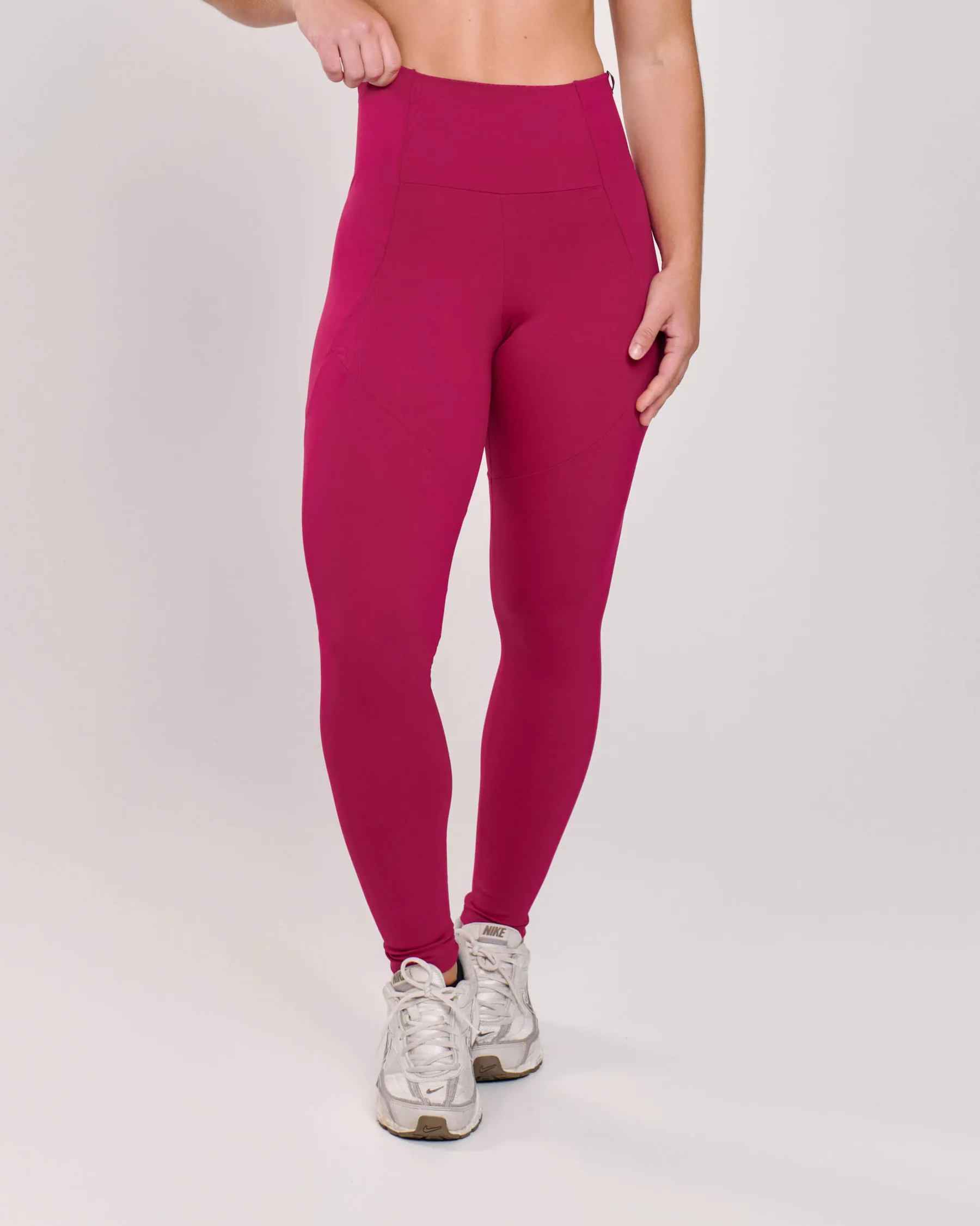 Calça Legging Recorte Com Bolso Cereja Ju Mamute
