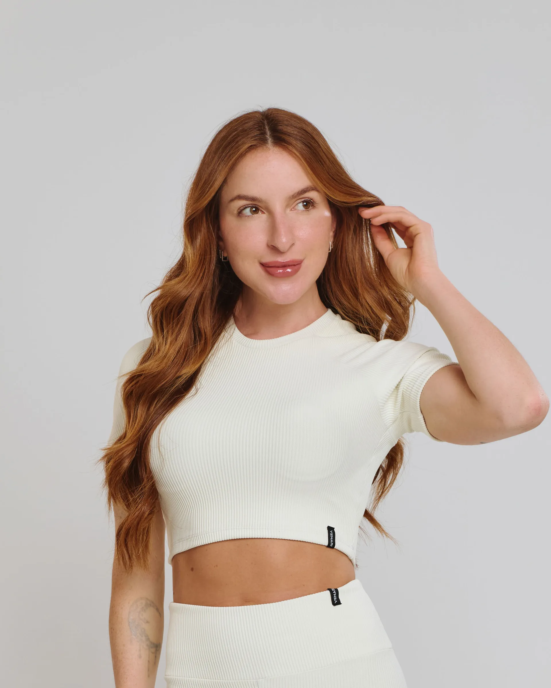Cropped Canelado Eleva Off White