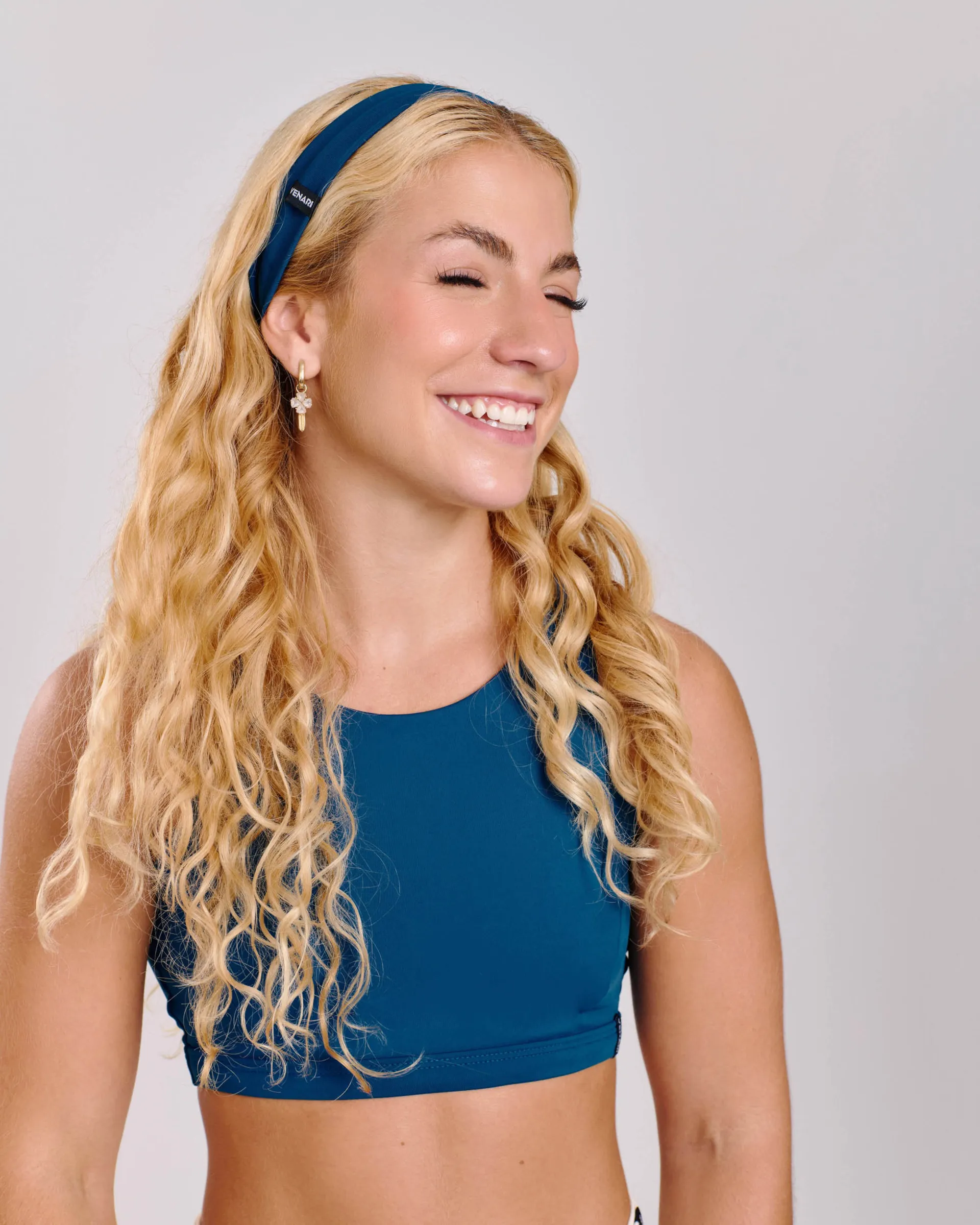 Faixa De Cabelo Aura Azul Profundo