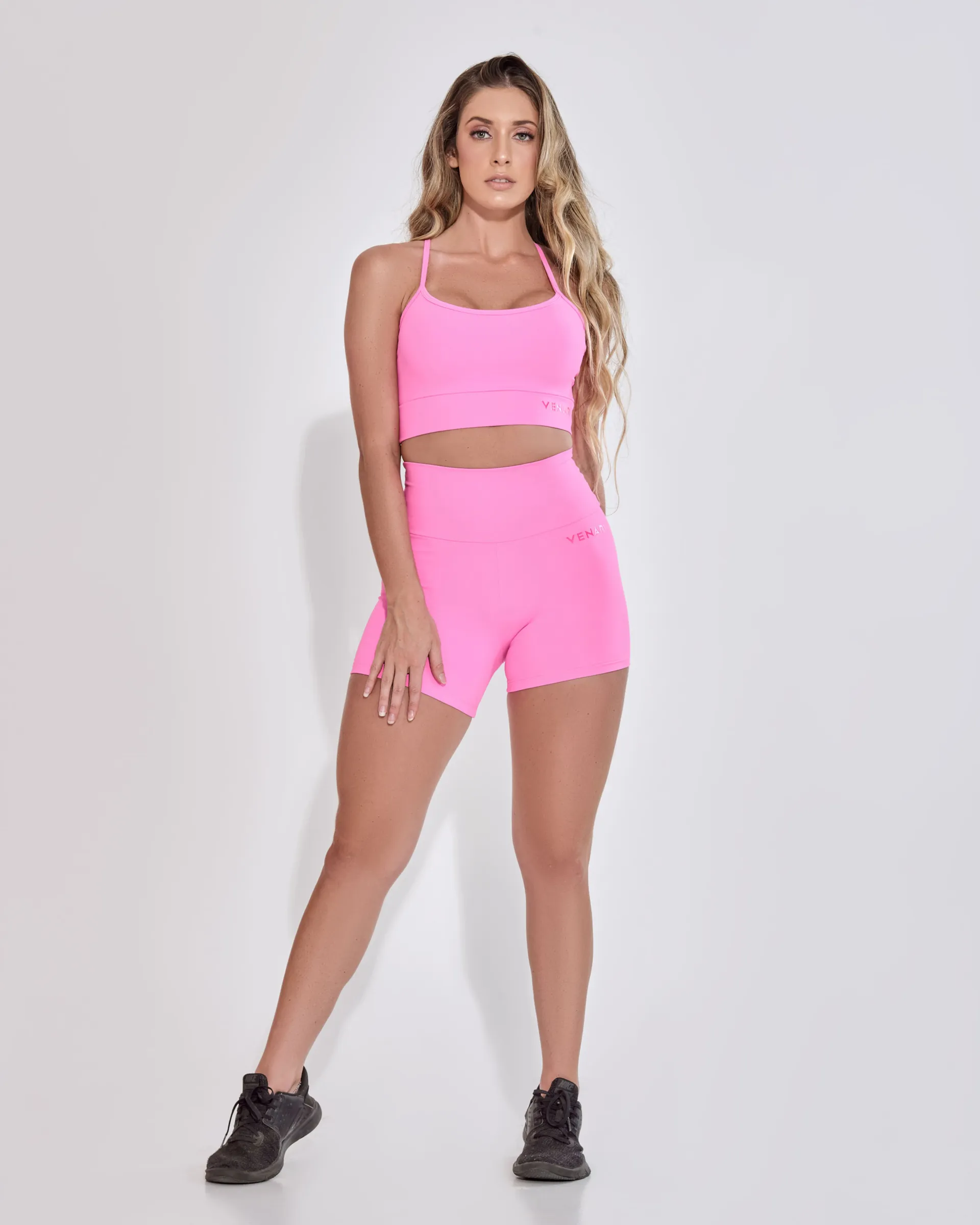 Short Básico Cós Alto Rosa Chiclete