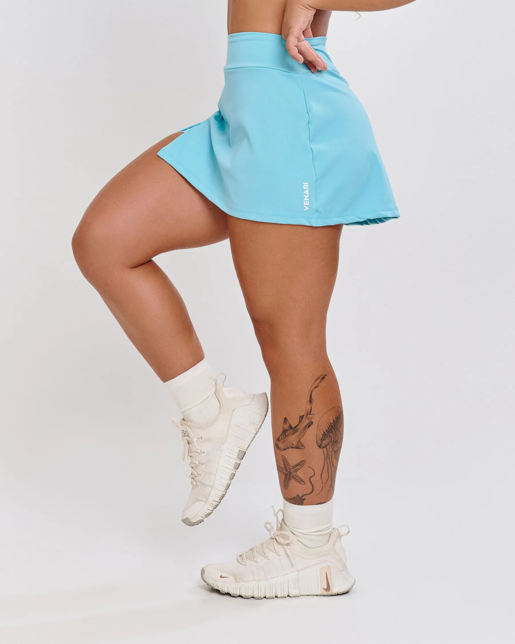 Short Saia Ju Mamute Azul Ciano