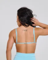 Top Aberto Isa Azul Ciano