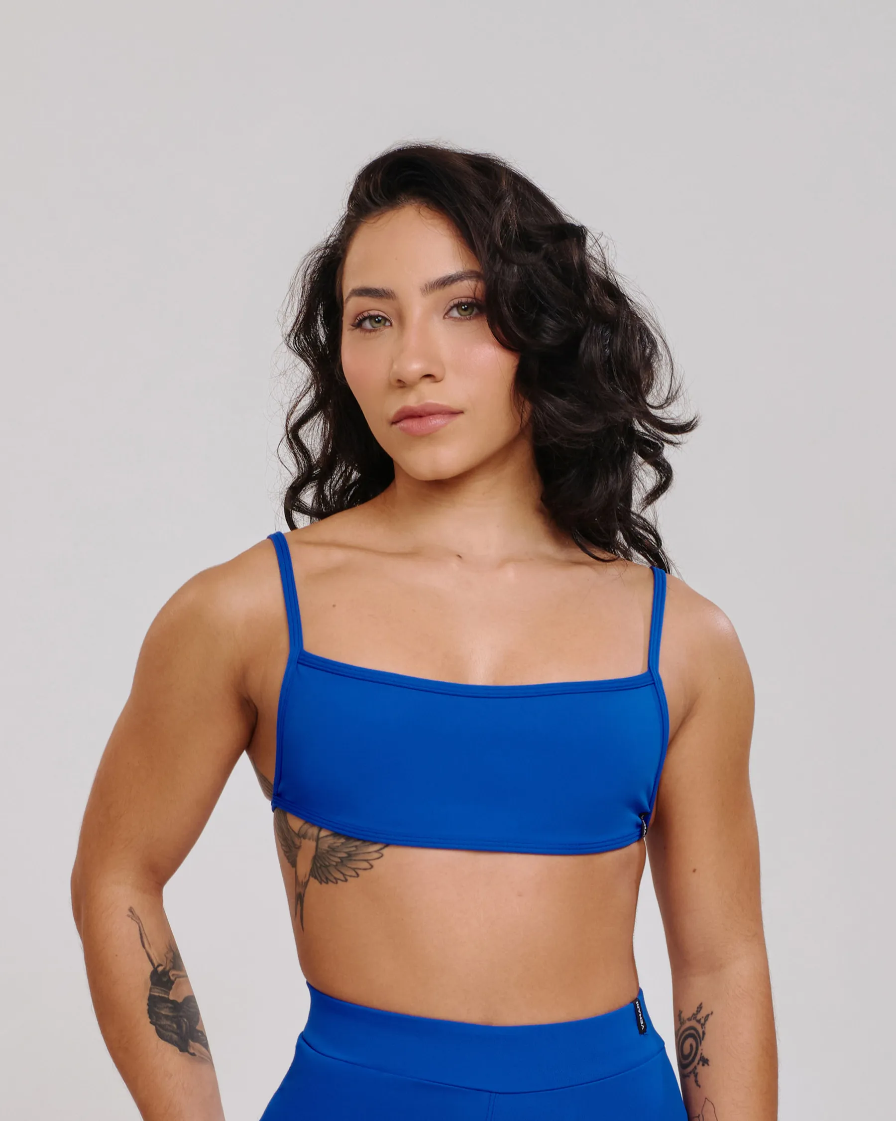 Top Aberto Isa Azul Royal