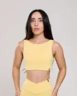 Top Cropped Gab Amarelo