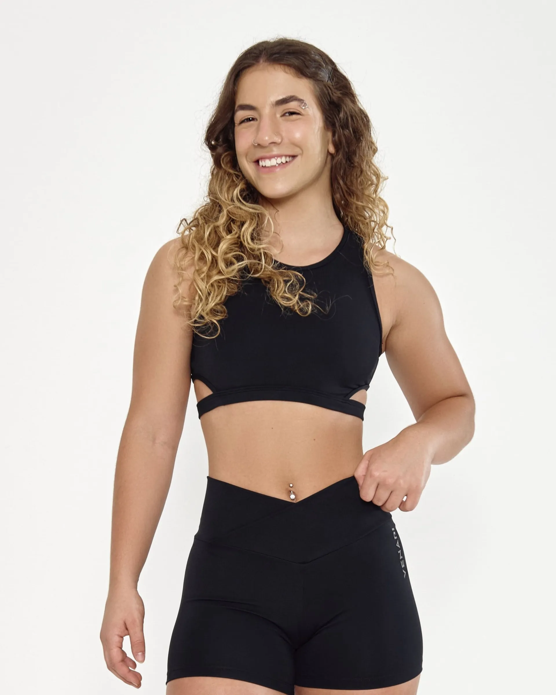 Top Cropped Intense Preto