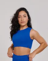 Top Cropped Isa Azul Royal