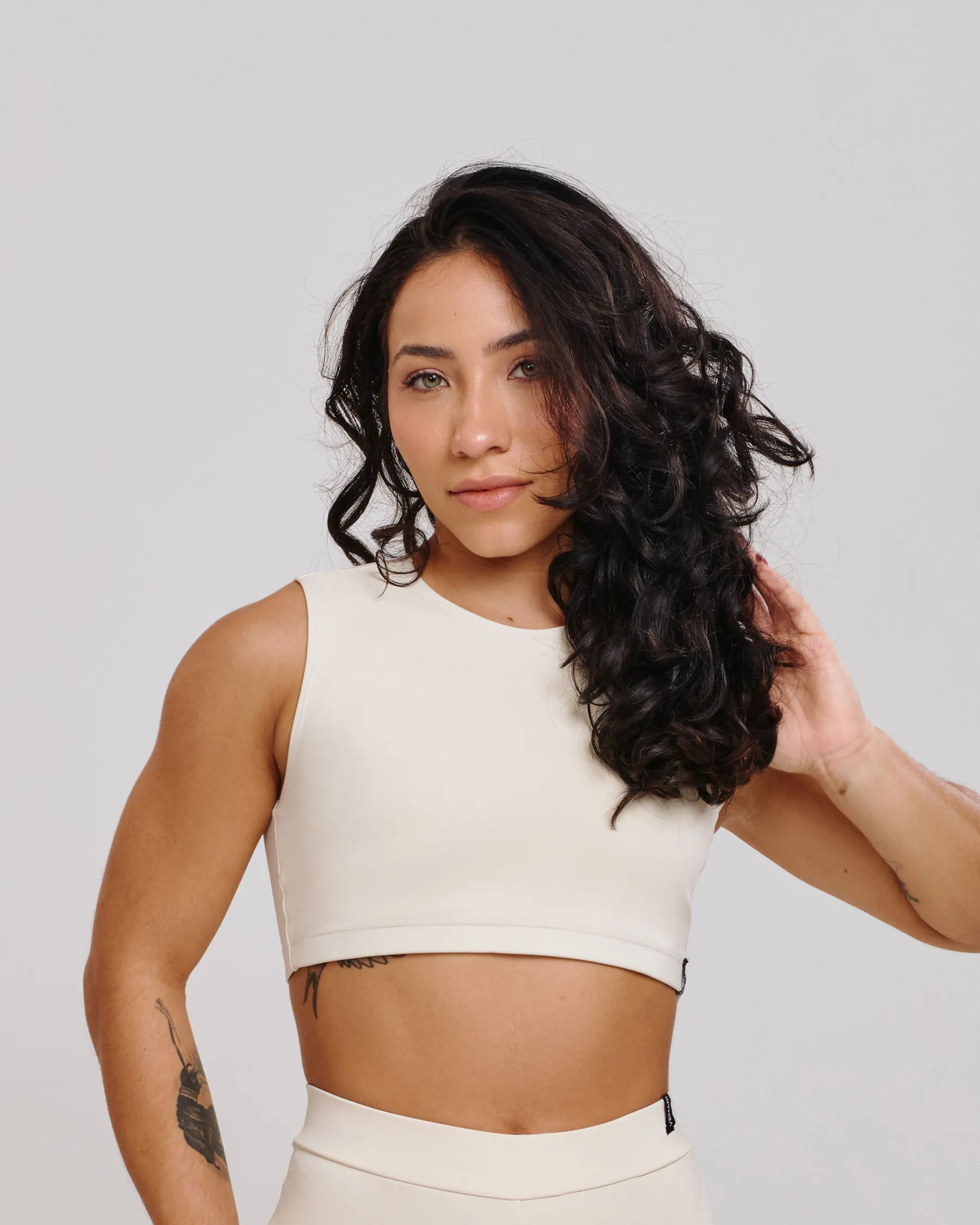 Top Cropped Isa Off White