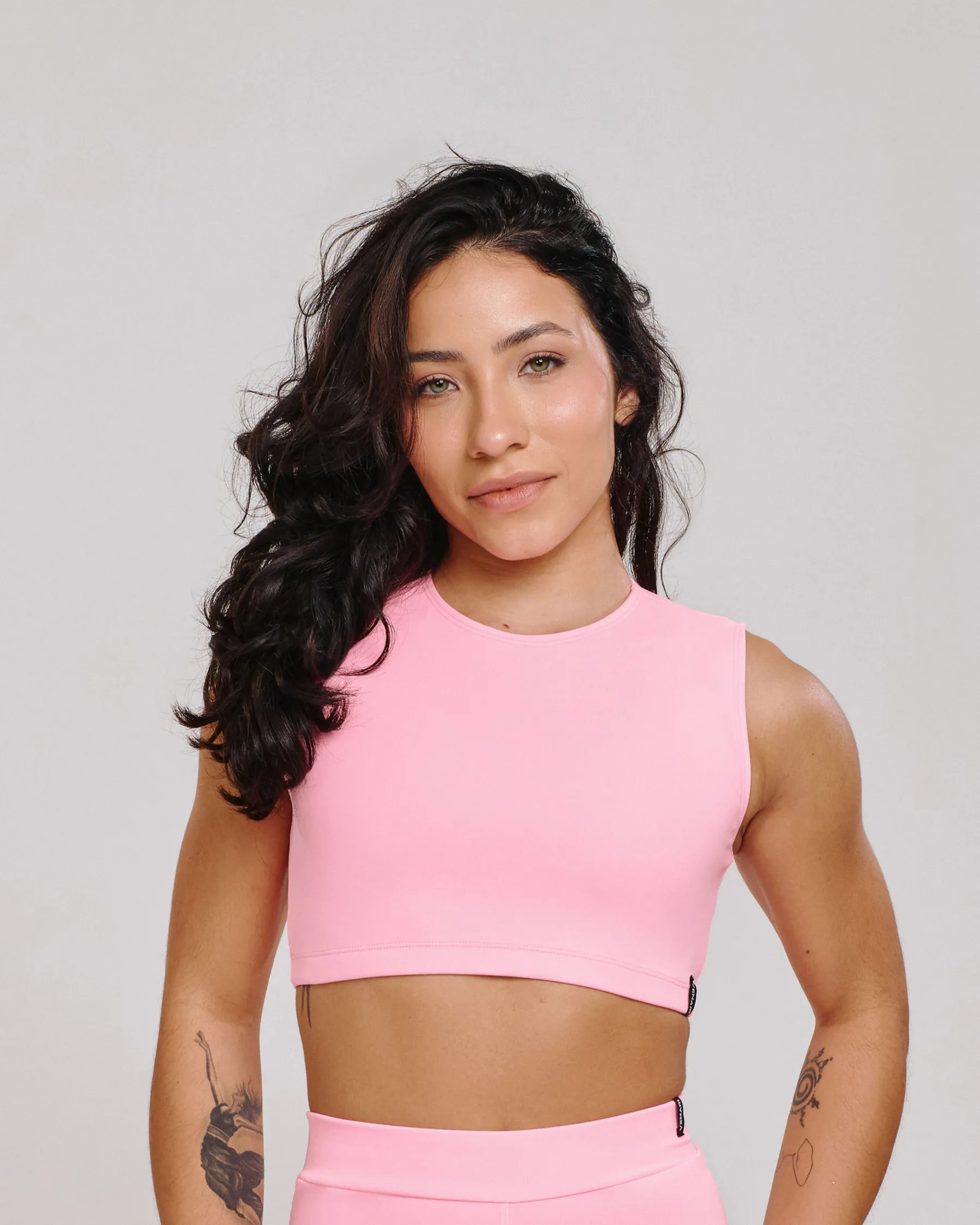 Top Cropped Isa Rosa Claro