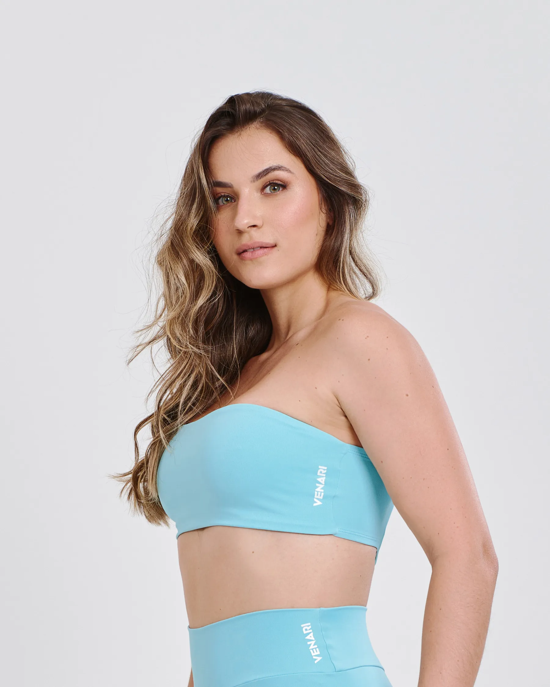 Top Faixa Essential Azul Ciano