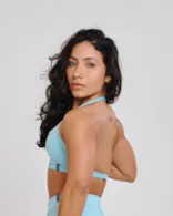 Top Frente Única Isa Azul Ciano