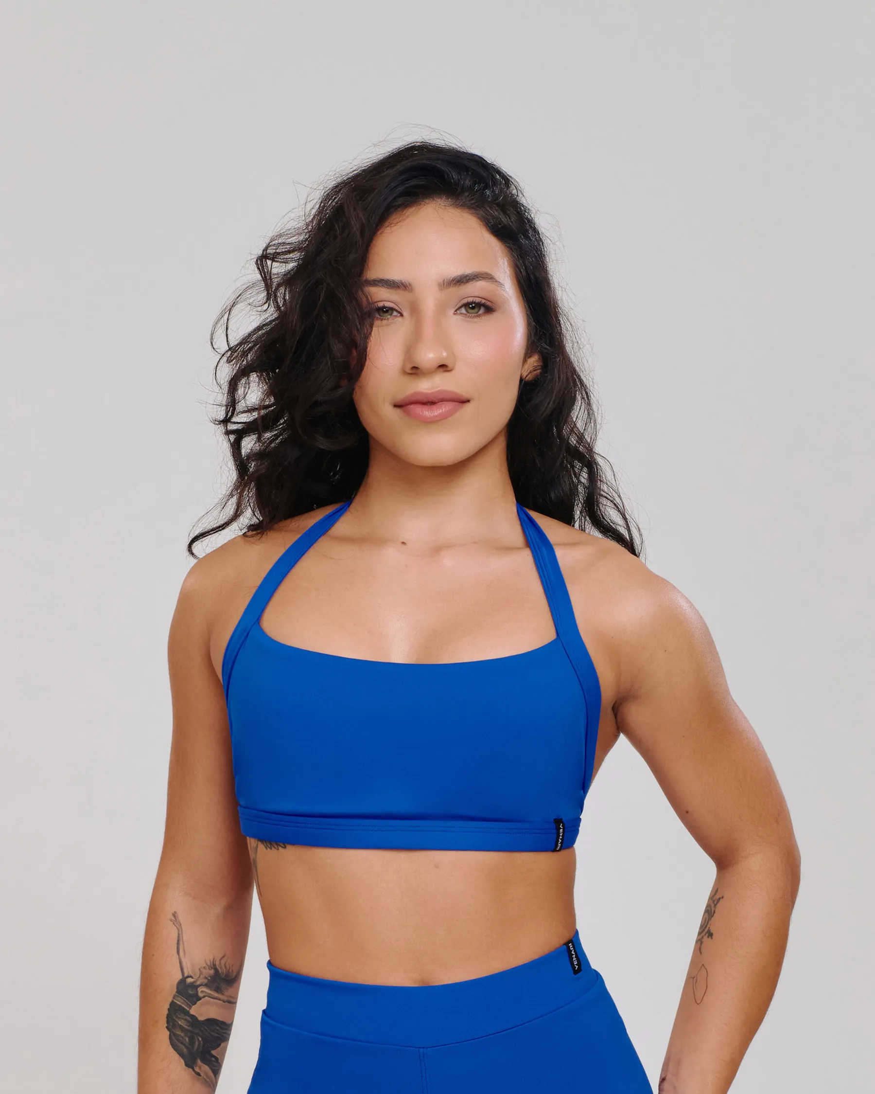 Top Frente Única Isa Azul Royal
