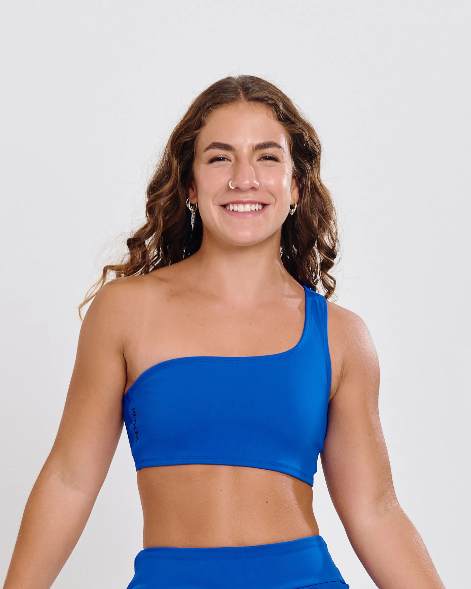 Top Ombro Único Ju Mamute Azul Royal