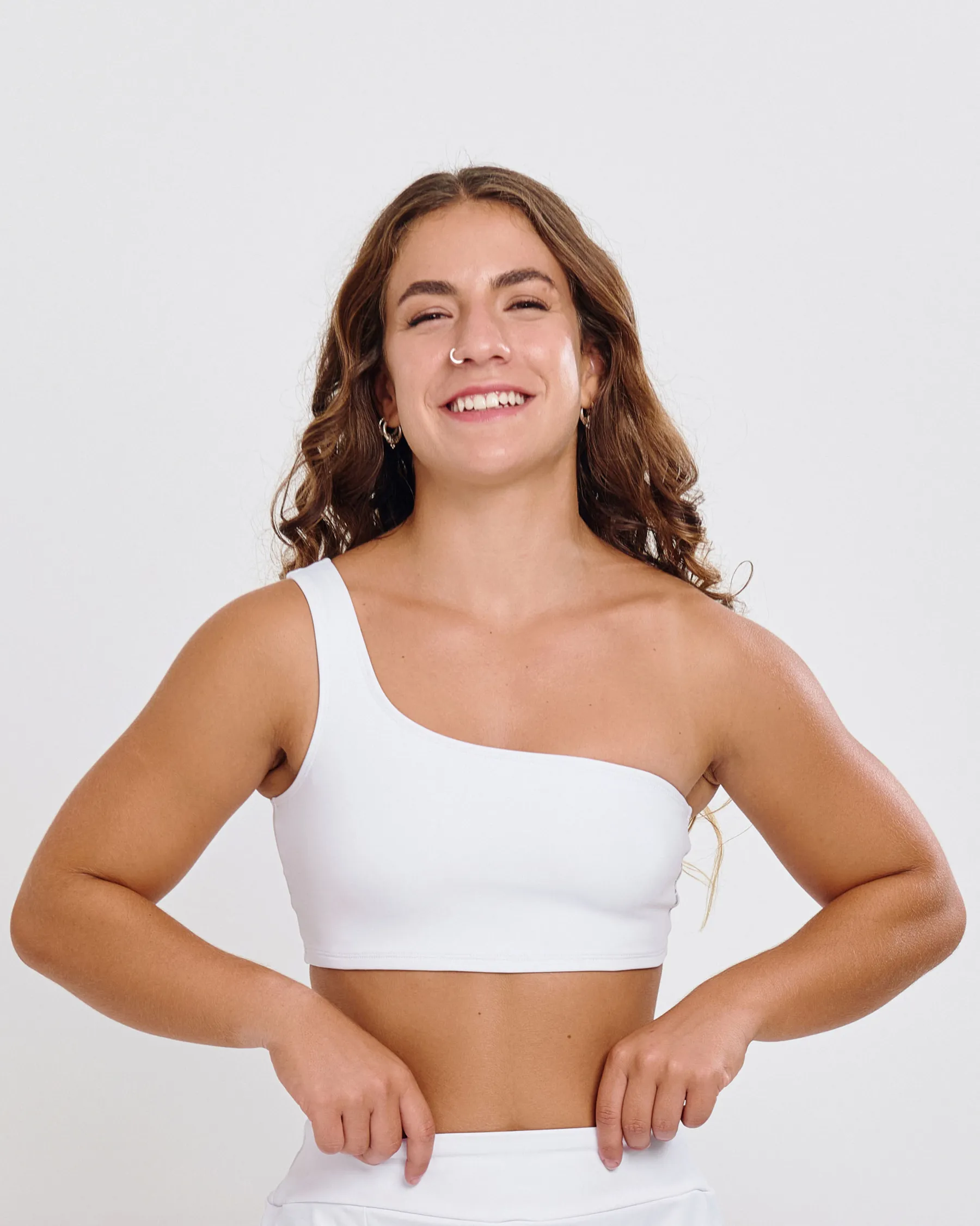 Top Ombro Único Ju Mamute Branco