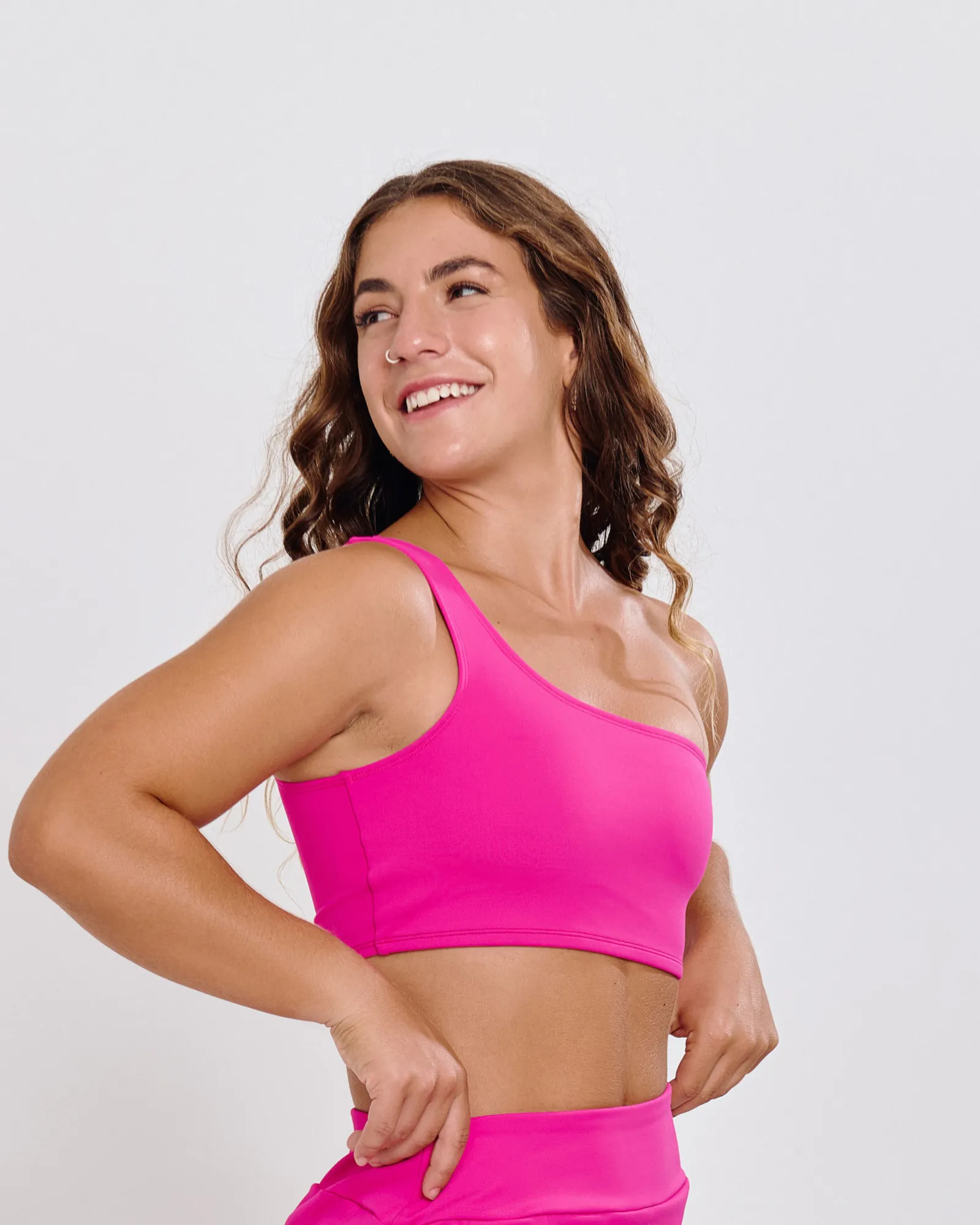 Top Ombro Único Ju Mamute Rosa Pink