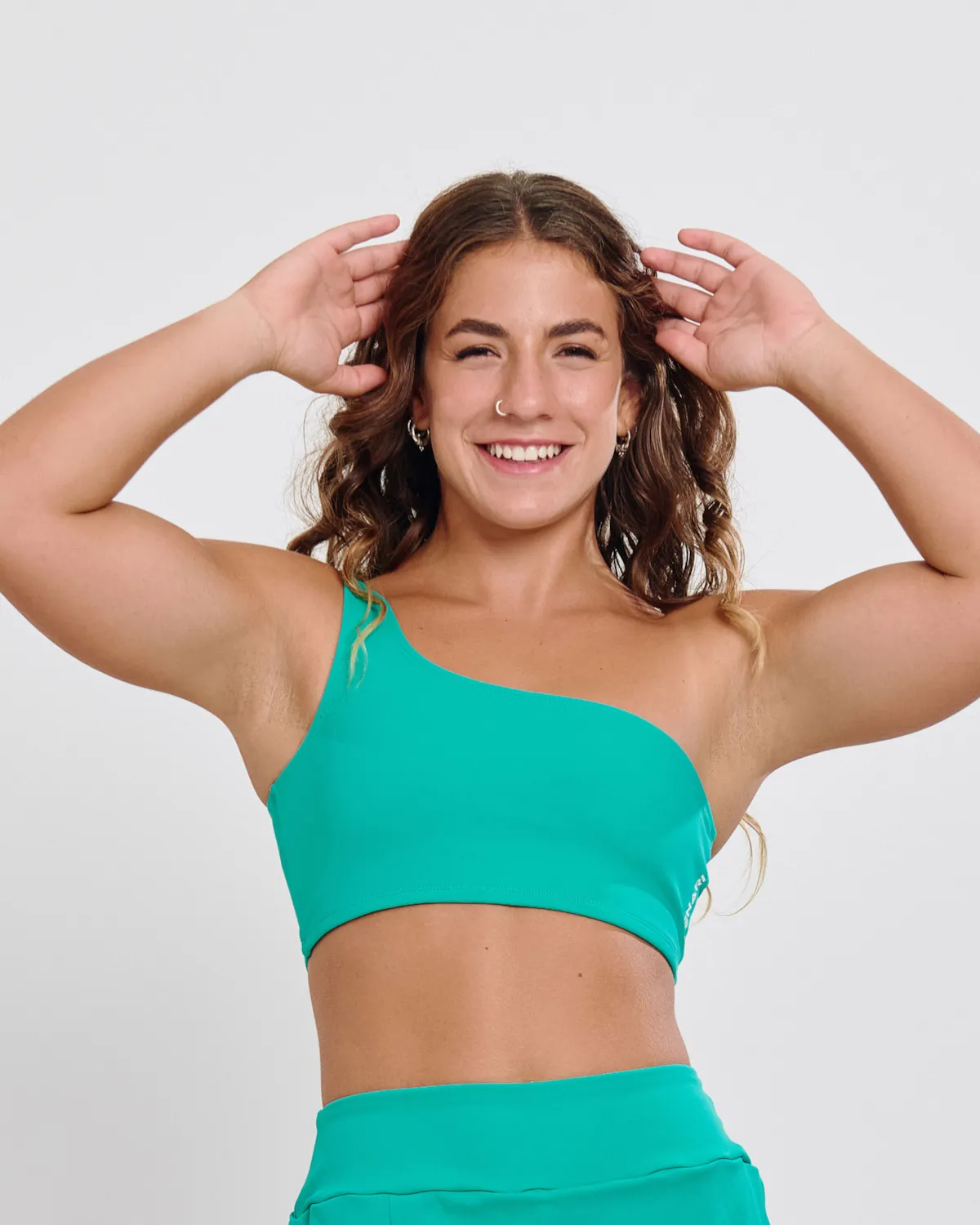 Top Ombro Único Ju Mamute Verde Aqua